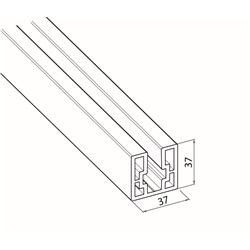 Profilo supporto PVC 2mt alta resistenza per applicazioni elettriche professionali