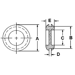 Inserto passacavi in PVC foro 13 mm protezione cavi installazioni industriali e domestiche
