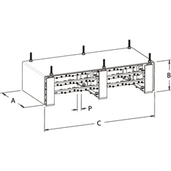 Ripartitore elettrico 400A 20 uscite kit compatto 480mm per impianti industriali e commerciali