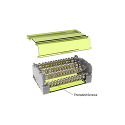 Ripartitore morsettiera quadripolare 125A 14 uscite distribuzione elettrica industriale
