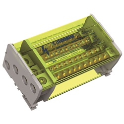 Ripartitore quadripolare 160A 11 uscite morsettiera ingresso laterale installazioni elettriche industriali e commerciali