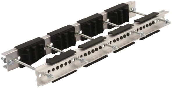 Kit supporto barra 10mm trifase 3 poli per impianti elettrici industriali