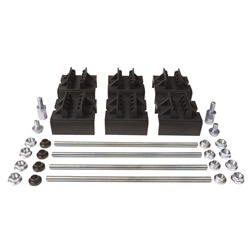 Kit supporti barra 10mm trifase neutro 4 poli per impianti elettrici industriali