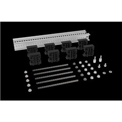 Supporto barra completo 1 polo 10mm trifase e neutro 400mm per installazioni elettriche professionali