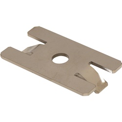 Piastrina fissaggio pannelli piana acciaio inox resistente corrosione per impianti elettrici