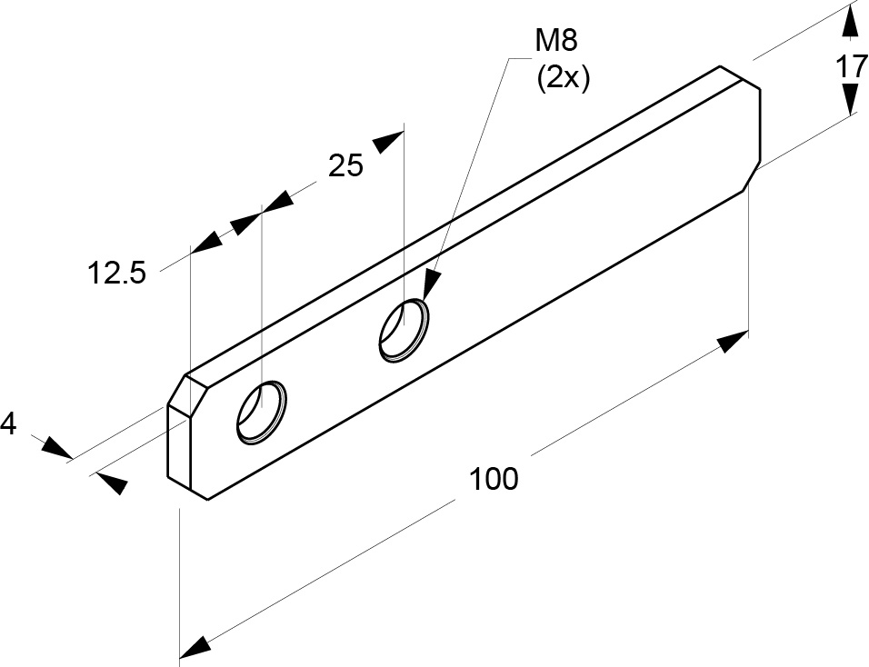 Giunto inox per unione profili alluminio resistente facile installazione ambito elettrico industriale