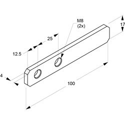 Giunto inox per unione profili alluminio resistente facile installazione ambito elettrico industriale