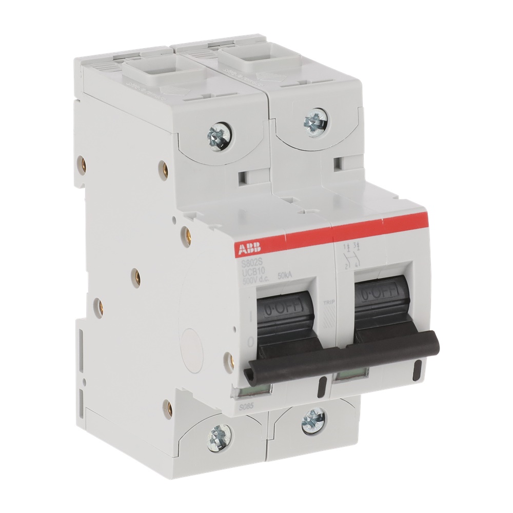 Interruttore automatico Miniature Circuit Breaker 2 poli 10A B caratteristica 50kA 250VDC alta prestazione