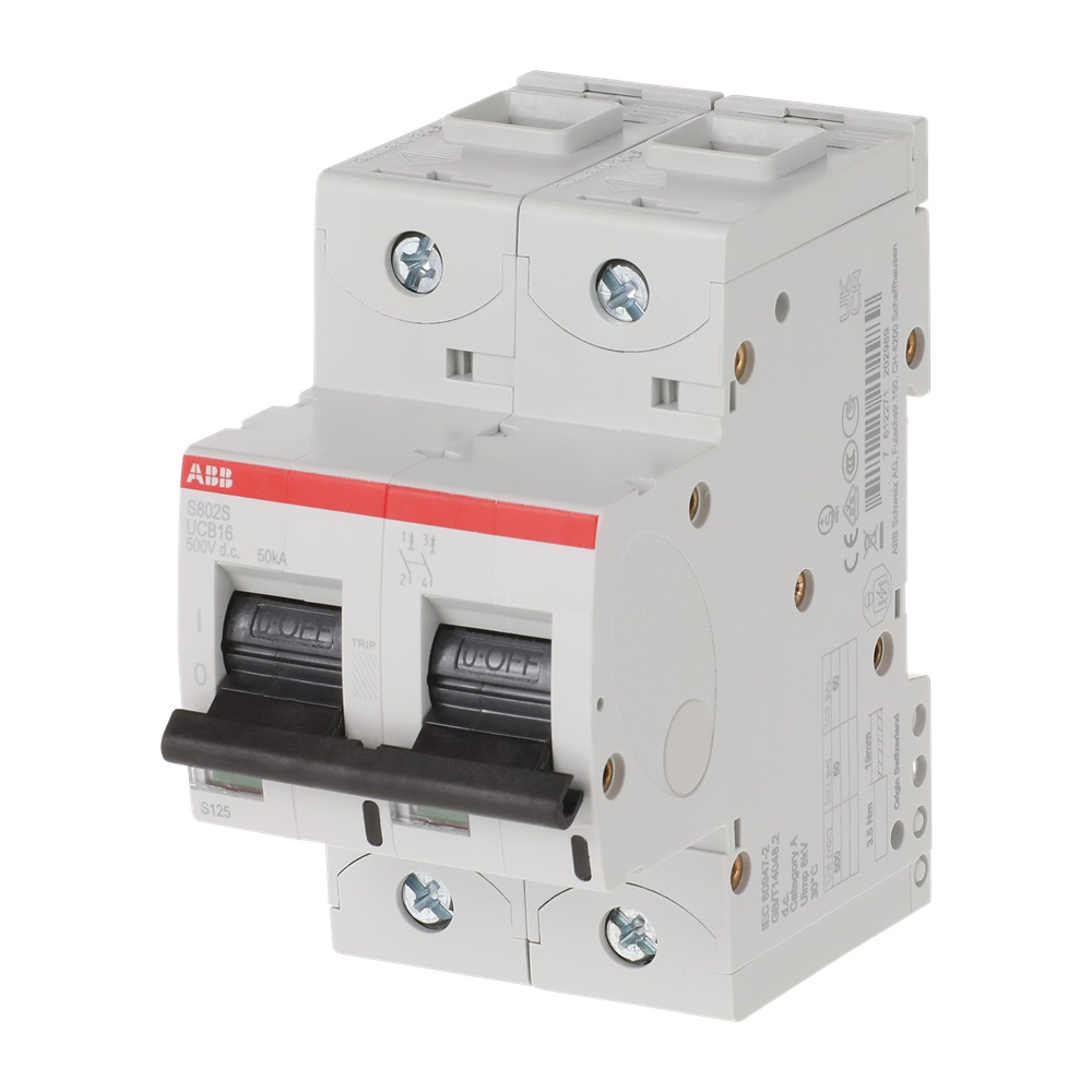 Interruttore automatico miniatura S802S-UCB16 2 poli 16A B 50kA 250VDC alta prestazione