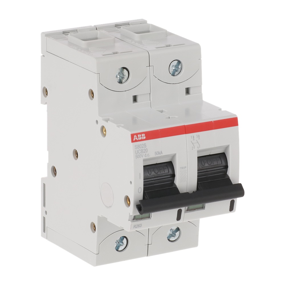 Interruttore Automatico Miniatura 2 Poli B 20A 50kA Alta Prestazione Elettrico