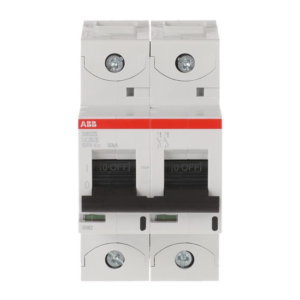 Interruttore automatico S802S-UCB25 2 poli 25A B caratteristica 50kA 250VDC alta prestazione