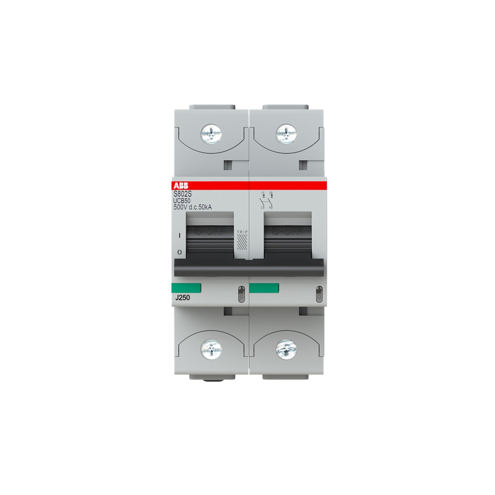 Interruttore automatico miniaturizzato 2 poli B 50A 50kA 250VDC alta prestazione S802S-UCB50