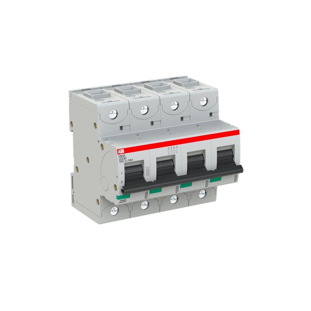 Interruttore automatico miniaturizzato 4 poli K 63A 50kA 250VDC alta prestazione