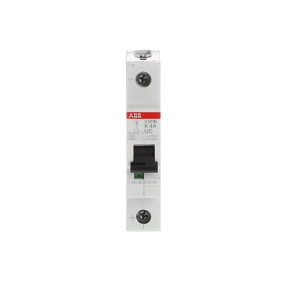 Interruttore magnetotermico S201MUC 1P 4A tipo K per applicazioni AC/DC fino 10 kA