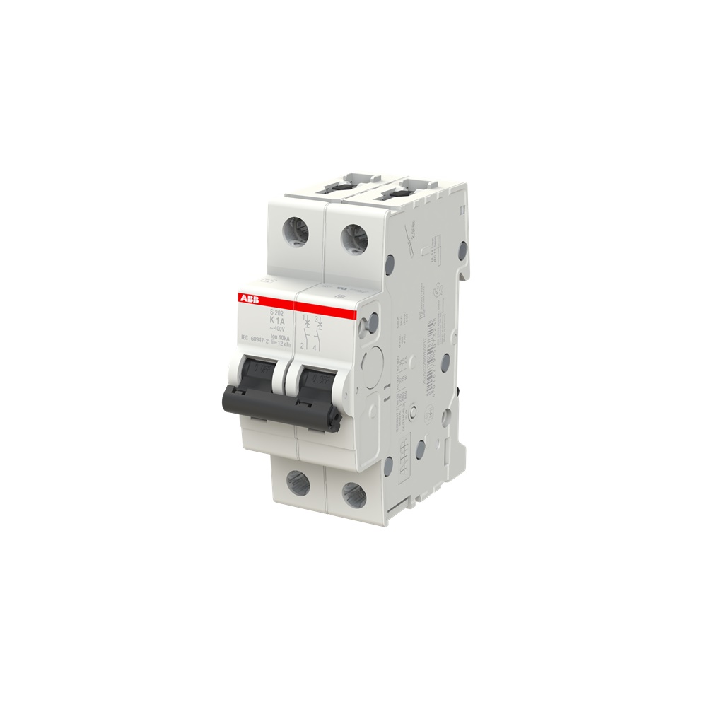 Interruttore Automatico Miniaturizzato S200 2P 1A K 6kA Uso Residenziale Industriale