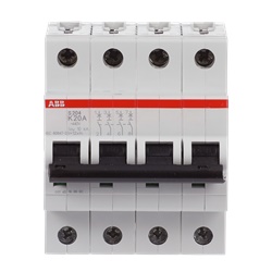 Interruttore Automatico Miniatura S200 4P 20A K 6kA Uso Residenziale Commerciale Industriale