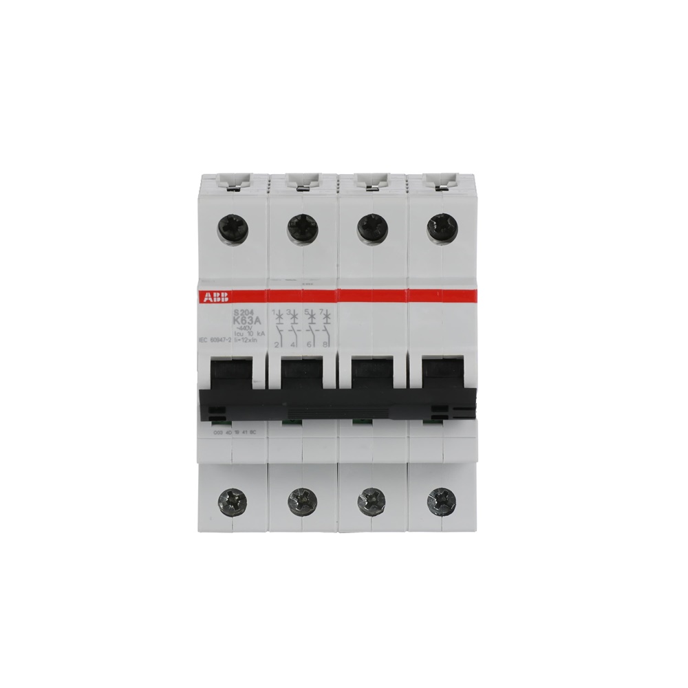 Interruttore Automatico Miniatura S200 4P 63A K 6kA per uso residenziale e industriale