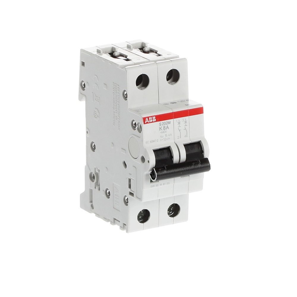 Interruttore Automatico Miniatura S200M 2P 8A K 10kA Applicazioni Residenziali e Industriali