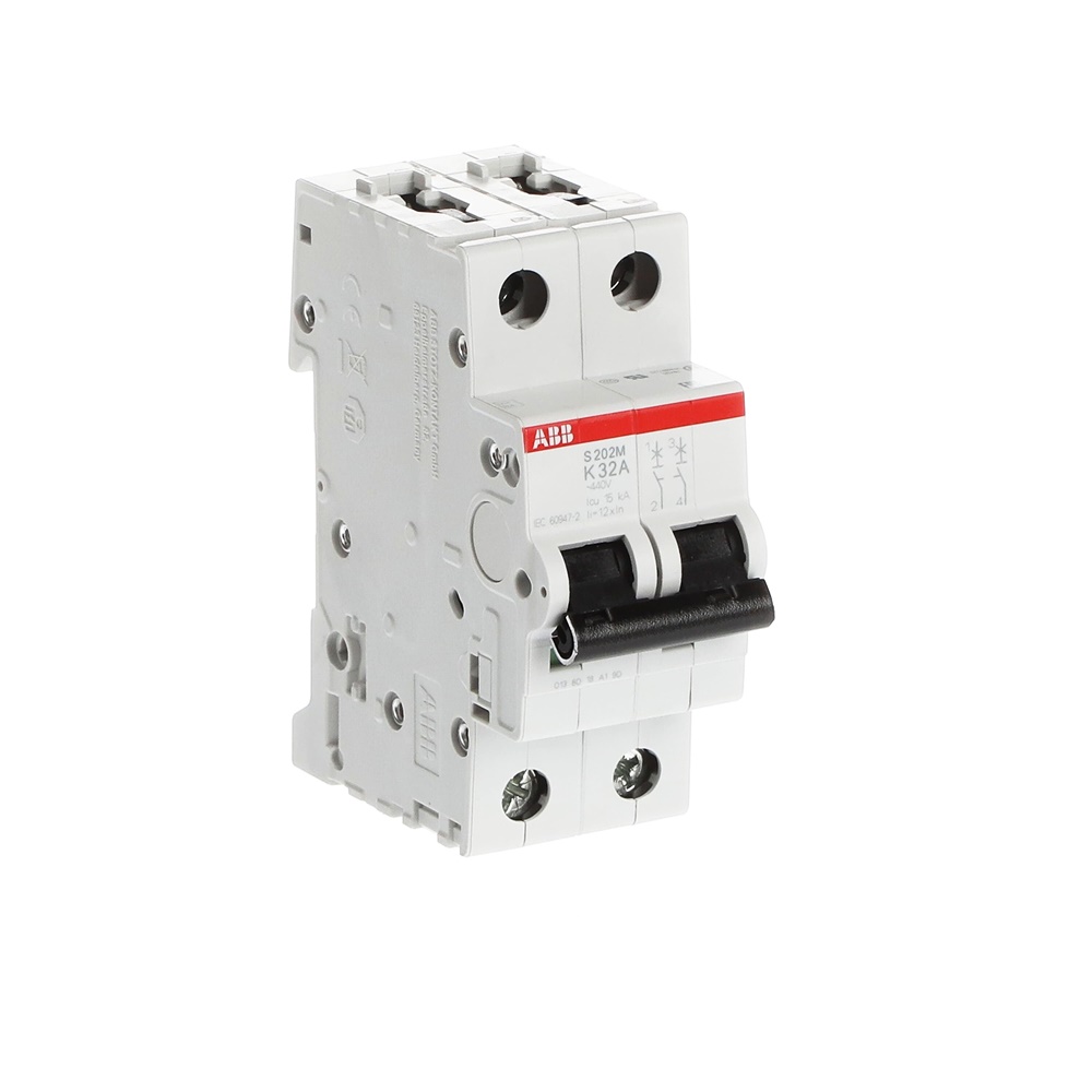 Interruttore Automatico Miniature Circuit Breaker S200M 2P 32A K 10kA AC uso residenziale commerciale industriale
