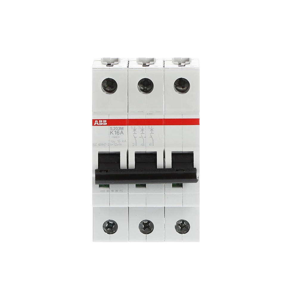 Interruttore Automatico Miniatura S200M 3P 16A K 10kA Uso Residenziale Commerciale Industriale