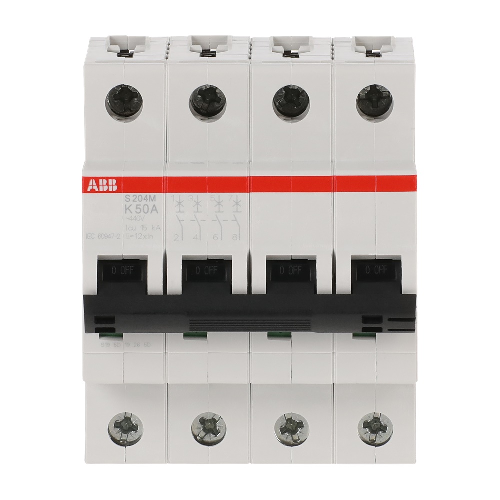 Interruttore automatico Miniature Circuit Breaker S200M 4 poli 50A caratteristica K uso residenziale industriale