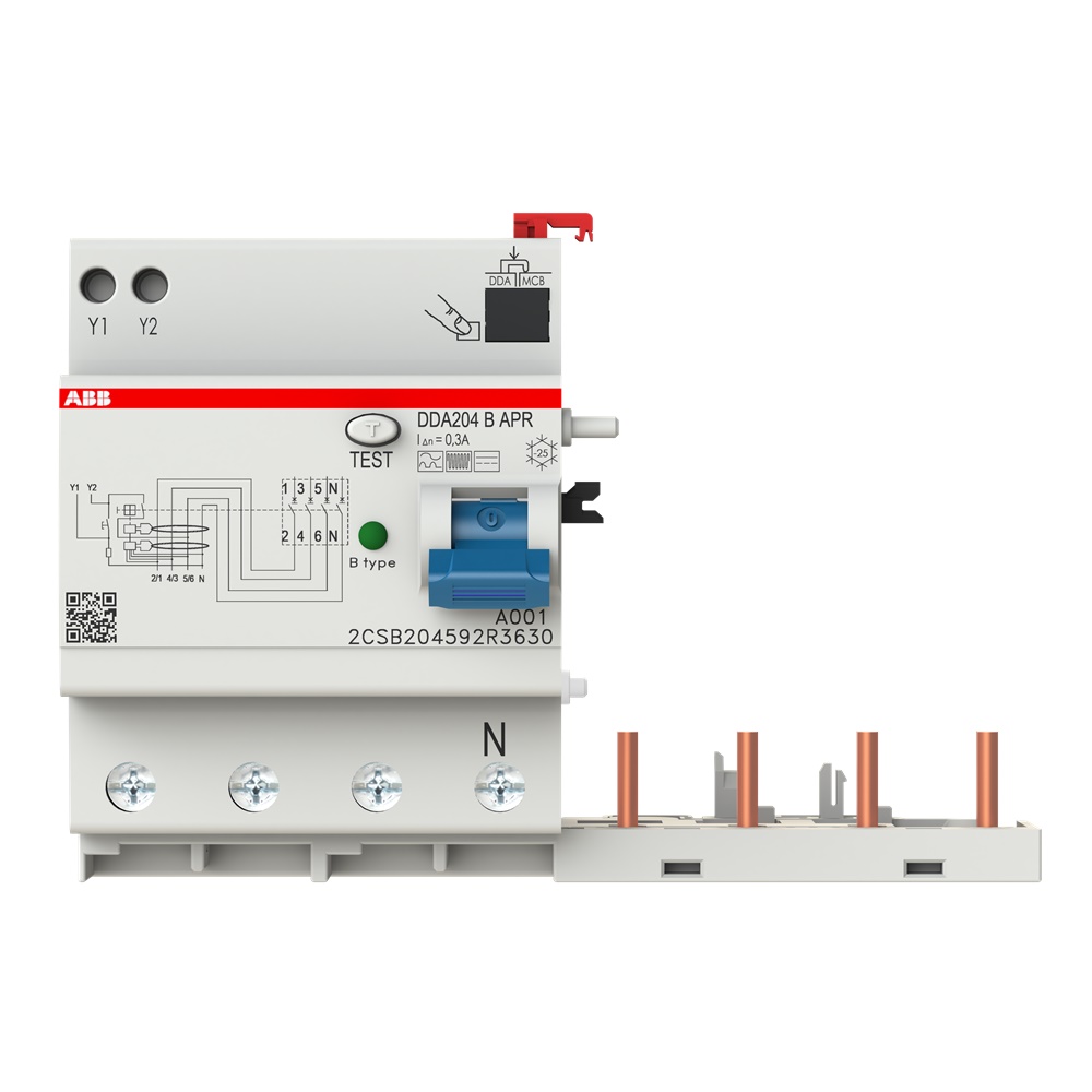 Interruttore differenziale DDA204 B 63A 300mA tipo B protezione impianti industriali e terziari