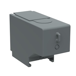 Calotta grigia bassa protezione terminale snap-on per componenti elettrici OSS160GG1S/4, plastica resistente, uso industriale