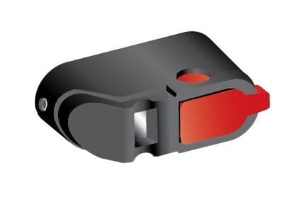 Maniglia diretta nera OHBS12 per applicazioni elettriche OT 16 ergonomica resistente