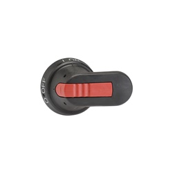 Maniglia nera OHB65J6 per blocco porta, resistente IP65, fissaggio a vite posteriore, adatta per interruttori su base e guida DIN, diametro albero 6 mm, uso elettrico industriale