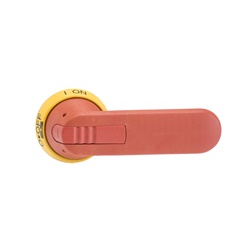 Maniglia OHY125J12 rosso/giallo per blocco sicurezza, uso elettrico industriale ergonomica resistente