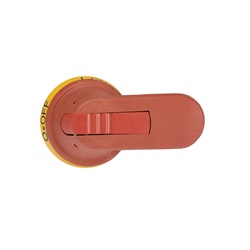 Maniglia pistola bicolore rosso-giallo per blocco porta, presa sicura, uso elettrico