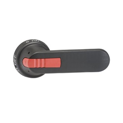 Maniglia nera elettrica OHB175J12E011 con blocco a 3 lucchetti, fissaggio posteriore, isolamento doppio, uso industriale e professionale