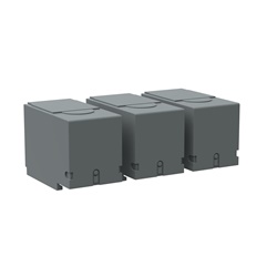 Calotta bassa grigia 3 poli per applicazioni elettriche protezione impianti durevole facile installazione