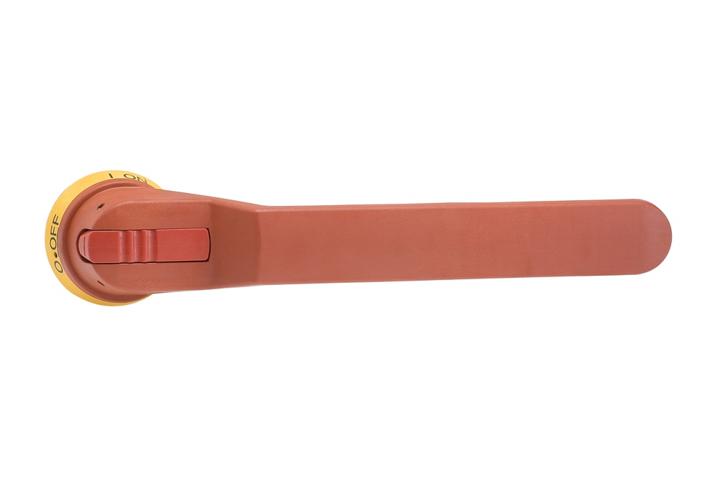 Maniglia OHY274J12 per impianti elettrici, rosso/giallo, 274 mm, presa sicura e resistente