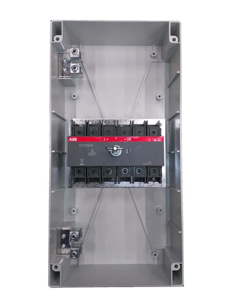 Interruttore sezionatore OTP125B6M 125A 6 poli 415V IP65 custodia plastica uso industriale e civile