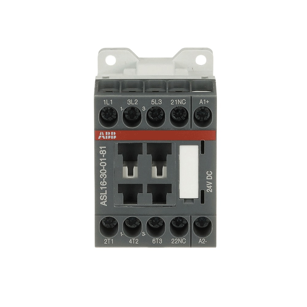 Contattore ASL16 3 poli 7,5 kW 24V DC controllo motori trifase e circuiti potenza
