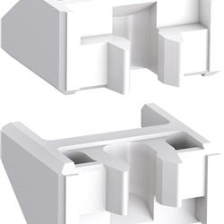 Clip fissaggio BB4 per montaggio contattori AF lato a lato, compatibile AF09-96