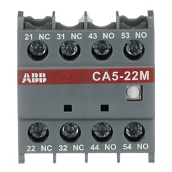 Contatto ausiliare CA5-22M 4 poli 2NA+2NC morsetti a vite per ambienti industriali standard