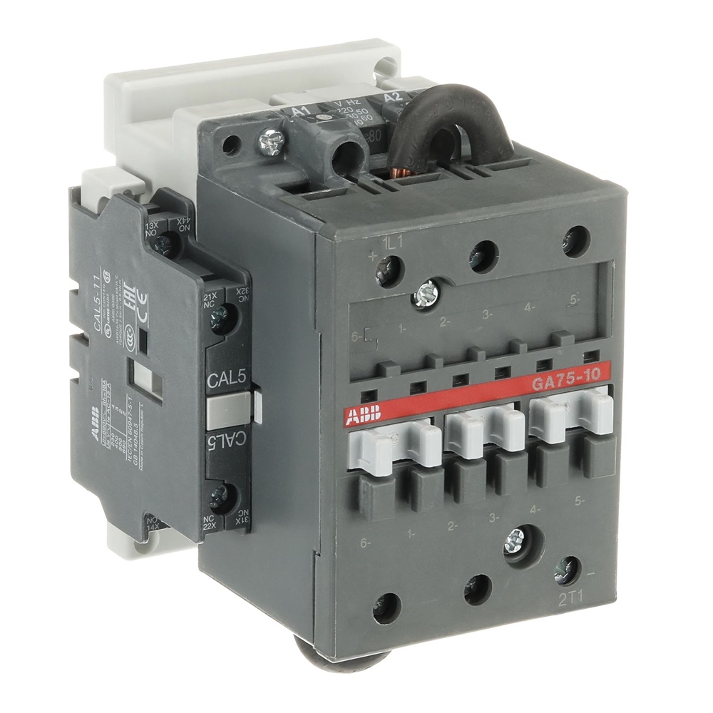 Contattore GA75-10-11 220-230V 50Hz 3 poli con blocco ausiliario per commutazione DC