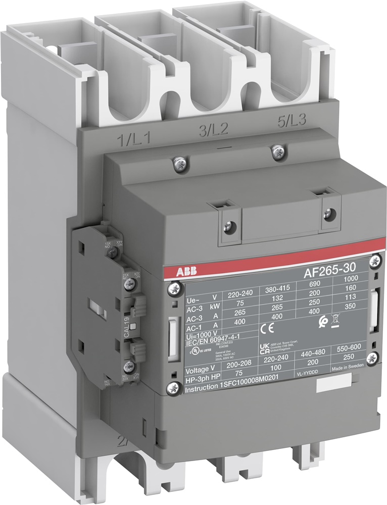 Contattore AF265-30-11-14 3 poli 265A 250-500V controllo motori fino 132 kW AC