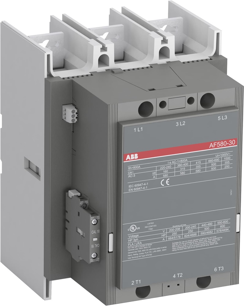 Contattore AF580-30-11 3 poli 250-500V AC/DC motori fino 315 kW uso industriale