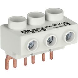Blocco alimentazione trifase piatto 25mm² per interruttori motore MS116 MS132 65A