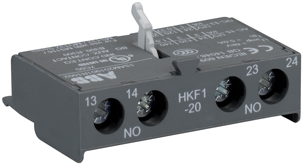 Contatto ausiliario frontale HKF1-20 2 contatti normalmente aperti per interruttori modulari uso industriale