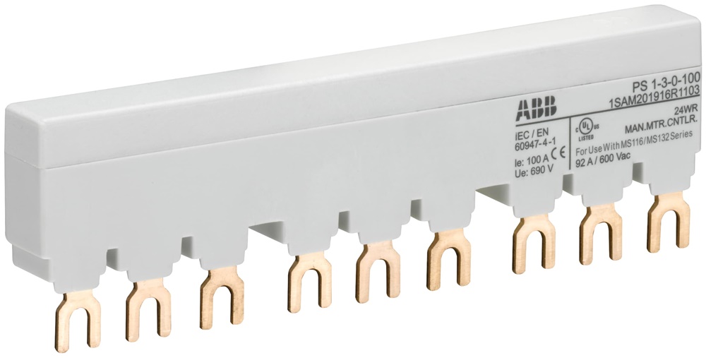 Barra collettrice rame 3 poli 100A per avviatori motore MS116 MS132