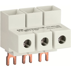 Blocco alimentazione trifase 35mm² per interruttori motore MS116 MS132 100A tipo E