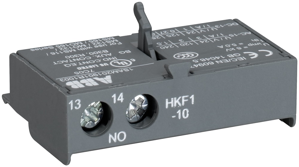 Contatto ausiliario HKF1-10 1NA montaggio frontale per interruttori motore manuali MS116 MS132 MS165