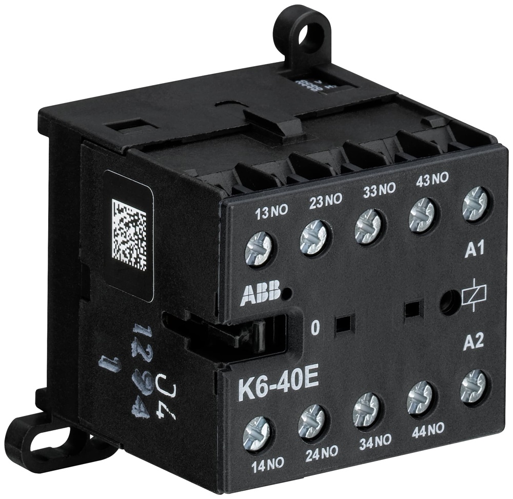 Mini Contattore K6-40E-84 4 Poli 110-127V AC 50-60Hz Terminali a Vite per Controllo Segnali fino a 3A