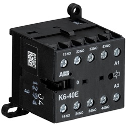 Mini Contattore K6-40E-80 220-240V 4NO 4 Poli Montaggio Binario Muro Uso Industriale e Civile