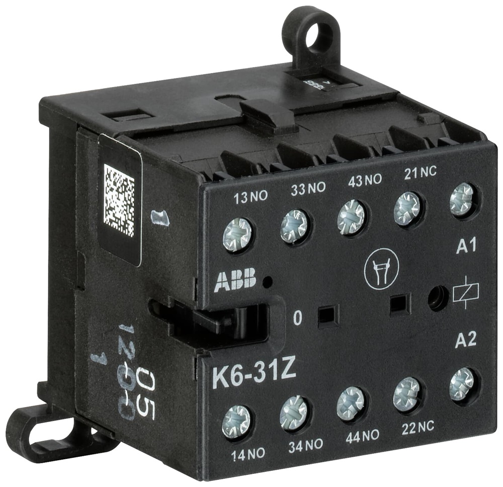 Mini contattore relè K6-31Z-84 4 poli 110-127V AC 3NO 3A uso residenziale e industriale