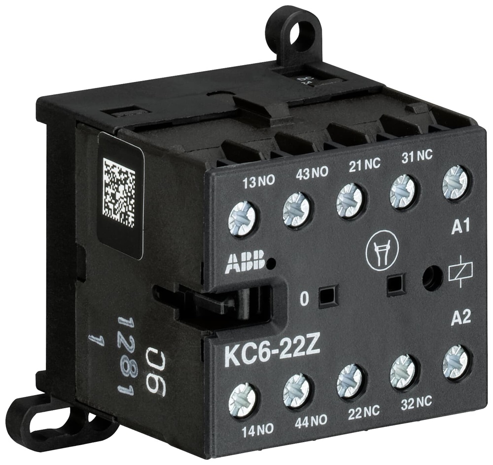 Mini Contattore Relè KC6-22Z-04 110-125 V DC 2NO 2NC Terminali a Vite per Controllo Segnali fino a 3A 400V